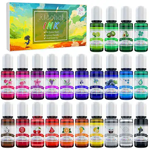 Alcohol Ink DecorRom Alkohol Tinte Set, 24 Farben