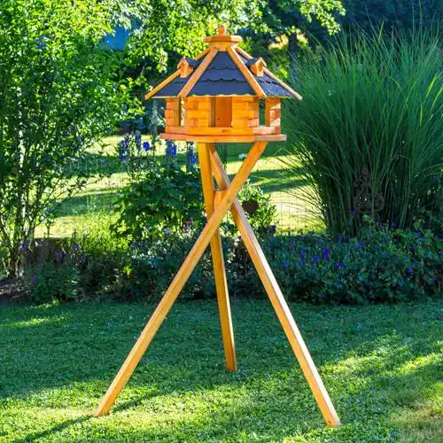 Vogelhaus mit Ständer Deko-Shop-Hannusch, mit Bitumschindeln