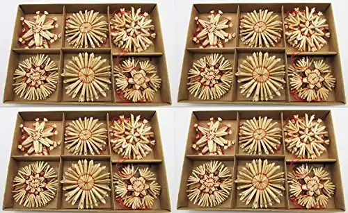 Strohsterne Geschenkestadl 72 Weihnachtsanhänger Stroh