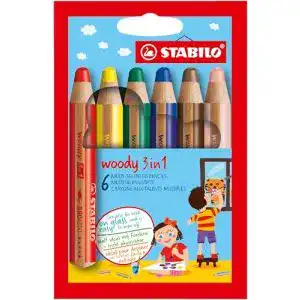 Stift STABILO Bunt, Wasserfarbe und Wachsmalkreide woody 3 in 1