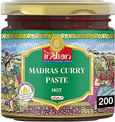 Currypaste Truly Indian Madras Hot – Scharfe Würzpaste 6 x 200 g