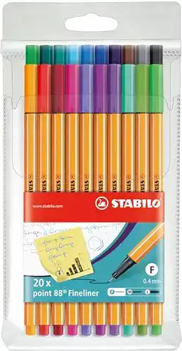 Fineliner STABILO point 88, 20er Pack, Sondersortierung