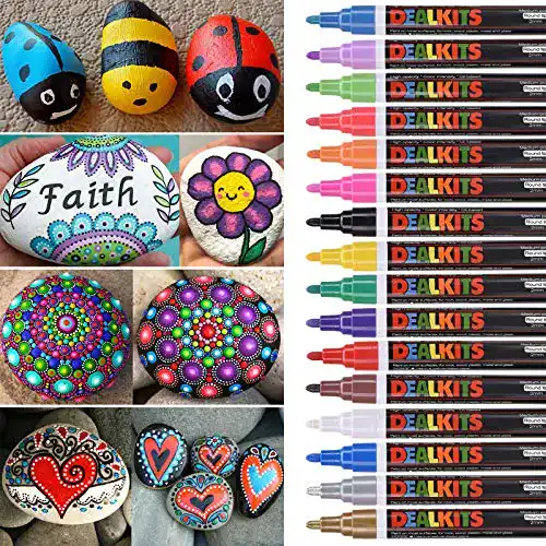 Porzellanstifte DealKits 16 Farben Wasserfeste Stifte, Permanent