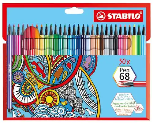 Filzstifte STABILO Premium-Filzstift – Pen 68 – 30er Pack