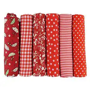 Furoshiki-Tuch UOOOM 6 Stueck 50 x 50cm Stoffpakete, rot