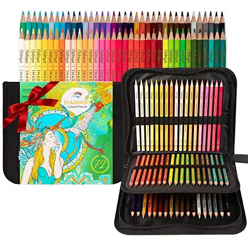 Stift Colorya 72 Bunte Set mit Tragetasche, hochwertige Mine
