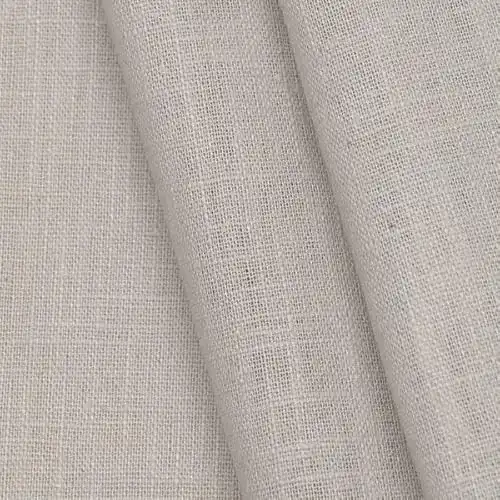 Leinenstoff STOFFKONTOR 100% Leinen Stoff Meterware Hell-Grau