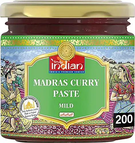 Gelbe Currypaste Truly Indian Currypaste Madras Mild, 6 x 200 g