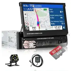 Autoradio-1-DIN-mit-Bildschirm Hikity, Bluetooth, mit Navi
