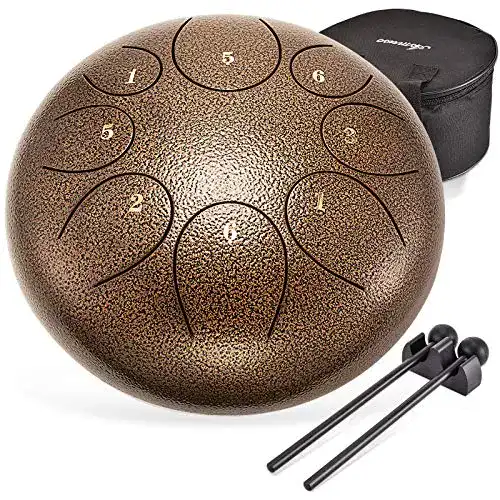 Handpan Asmuse Stahlzungentrommel 8 Noten 10 Zoll Stahl