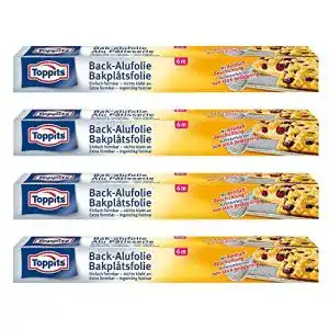 Alufolie Toppits Back- (6m x 37cm), 4er Pack (4 x 6 Meter)