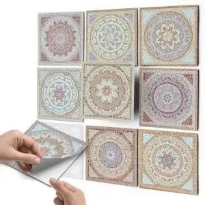 Fliesenaufkleber creatisto 10×10 cm, Mosaik Afrika, 18 Stück