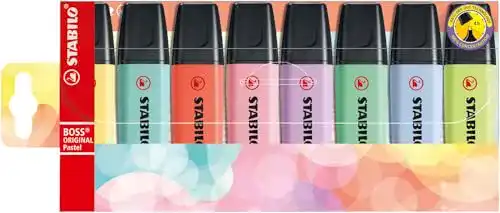 Die beste Textmarker STABILO BOSS ORIGINAL Pastel 8er Pack 2026 Test Bestseller Textmarker STABILO BOSS ORIGINAL Pastel 8er Pack