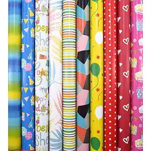 Geschenkpapier WREDE 10 Rollen , Geburtstag, Feier Neutral