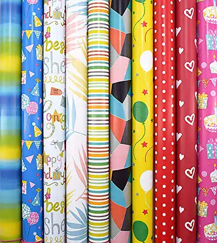 Geschenkpapier WREDE 10 Rollen , Geburtstag, Feier Neutral