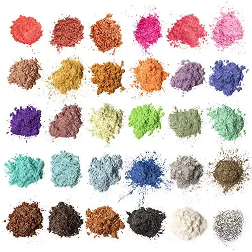 Seifenfarbe MENNYO Epoxidharz Farbe, Mica Pulver Glitter Set