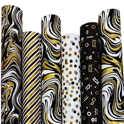 Geschenkpapier artwelten Home & Style Geburtstag Set 5 Rollen