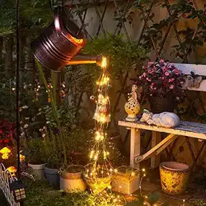 Gießkanne mit Lichterkette lifemet Solar Sternendusche