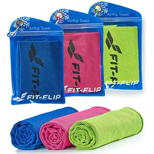 Kühlendes Handtuch Fit-Flip Kühltuch 3er Set 100x30cm