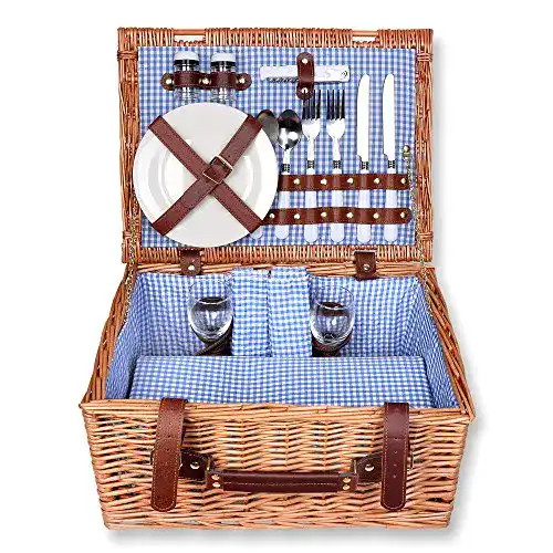 Die beste Picknickkorb Schramm ® 40x30x20cm rechteckig aus Weidenholz 2026 Test Bestseller Picknickkorb Schramm ® 40x30x20cm rechteckig aus Weidenholz