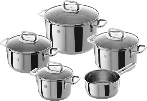 Zwilling-Töpfe Zwilling Kochtopf-Set, 5-tlg., 4 Deckel, Edelstahl