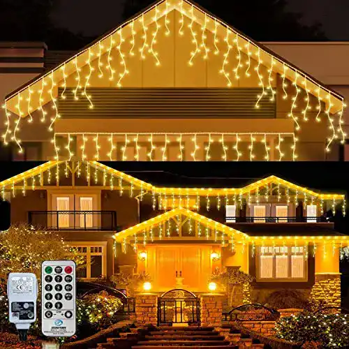 Lichterkette Eisregen (außen) CORST 10M 400LED Lichtervorhang