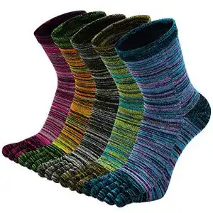 Zehensocken Herren PUTUO Baumwolle Five Finger Socken