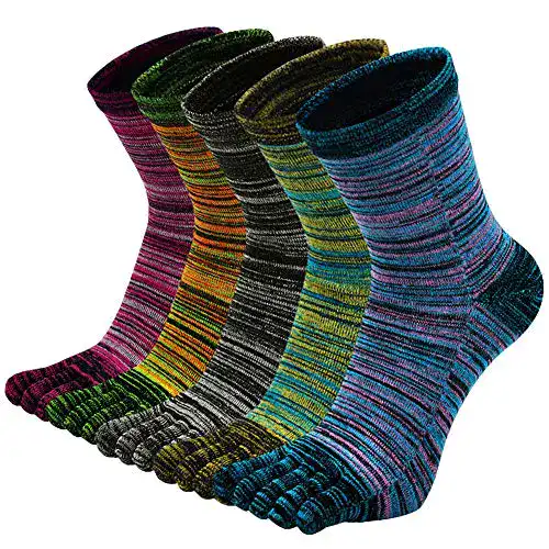 Zehensocken Herren PUTUO Baumwolle Five Finger Socken