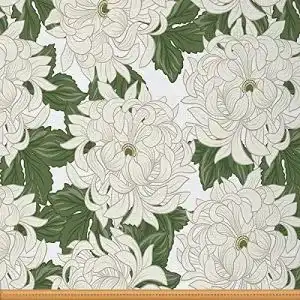 Japanische Stoffe Homewish Japanischer Chrysanthemenstoff Meterware