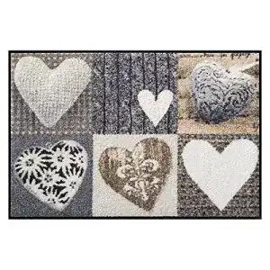 Schmutzfangmatte Salonloewe, Alpenglück Herzen 50×75 cm