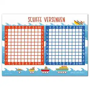 Schiffe versenken Spiel Sophies Kartenwelt Schiffe Versenken Block