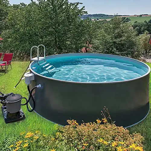 Stahlwandpool BWT -?Set Grigio