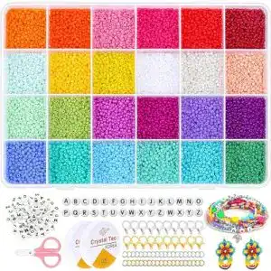 Perlenset selizo 14440pcs Glasperlen und 100pcs Alphabet Perlen