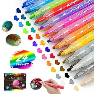 Acrylstifte YITHINC 24 Farben Steine Bemalen Stifte Set