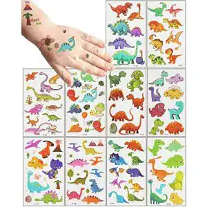 Kindertattoos MEIXI Tattoo Kinder Dinosaurier Set, 20 Blätter