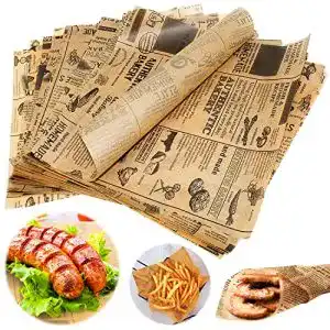 Butterbrotpapier XISUN Deli Papierblätter Fettdicht 50STK