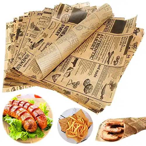 Butterbrotpapier XISUN Deli Papierblätter Fettdicht 50STK