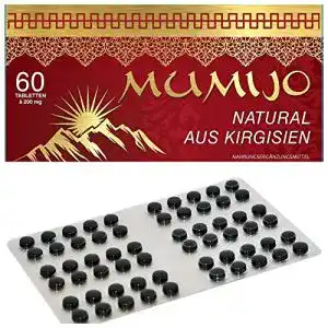 Mumijo Biovit 100% Natural, Original aus Kirgisistan, 60 Tabletten