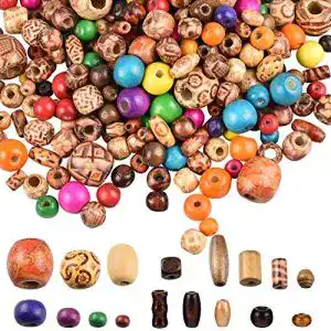 Bastelperlen LYTIVAGEN 800 Stück Schmuck Holzperlen