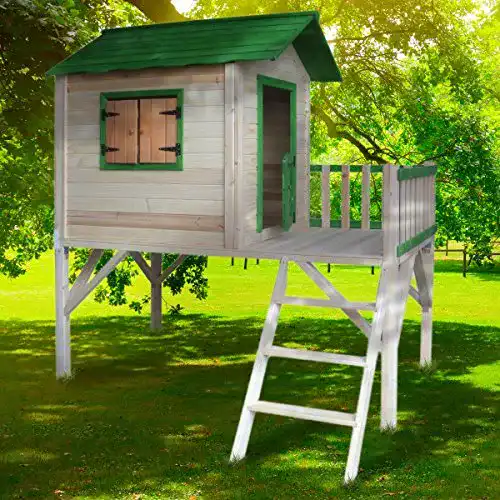 Spielhaus Holz BRAST Spielhaus für Kinder mit Balkon
