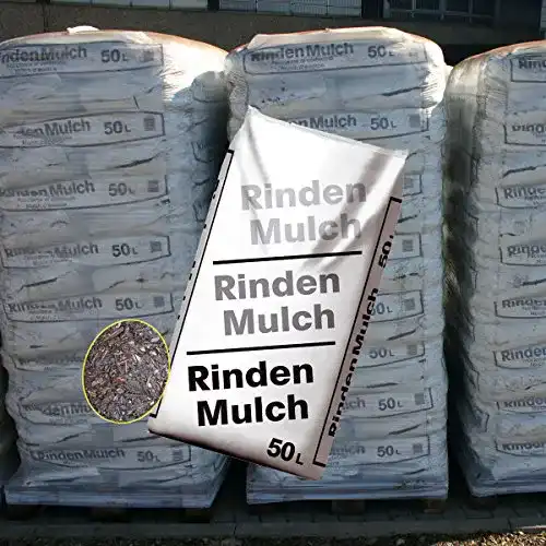 Rindenmulch 48 Sack mit je 50 Liter = 2400 Liter 0 – 40 mm Körnung