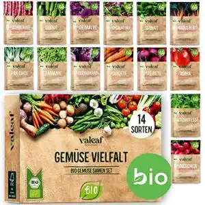 Gemüsesamen valeaf BIO Gemüse Samen Set, 14 Sorten