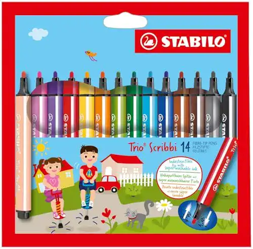 Die beste Filzstifte STABILO Gefederter Dreikant-Filzstift Trio Scribbi 14er Pack 2026 Test Bestseller Filzstifte STABILO Gefederter Dreikant-Filzstift Trio Scribbi 14er Pack