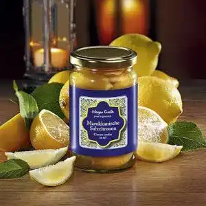 Salzzitronen Hagen Grote Marokkanische geviertelt, 340 g Glas