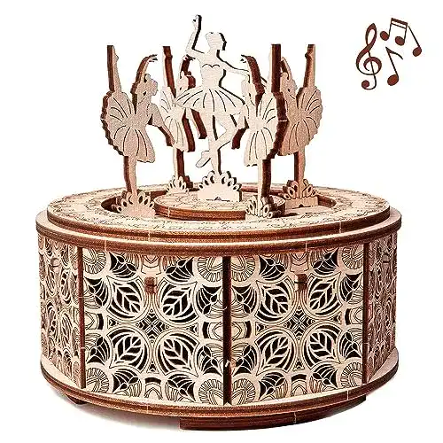 Spieluhr Wood Trick Tanzende Ballerina Kit Swan Lake