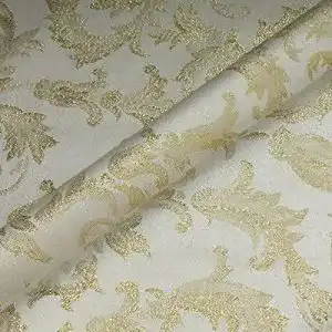 Jacquard-Stoff Stoff am Stück Stoff Polyester Jacquard Ornament ecru