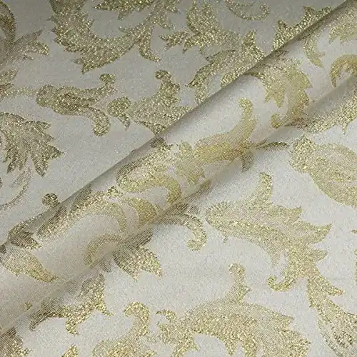 Jacquard-Stoff Stoff am Stück Stoff Polyester Jacquard Ornament ecru