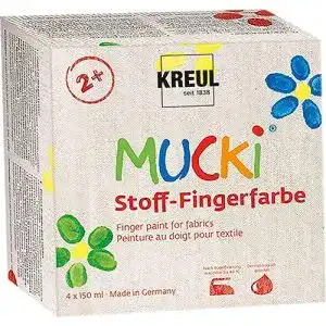 Stoffmalfarbe Kreul 28400 Mucki leuchtkräftige Stoff, 4 x 150 ml