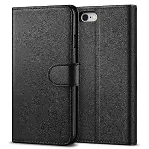 iPhone-6s-Plus-Hülle Vakoo Wallet Serie Handyhülle, Schwarz