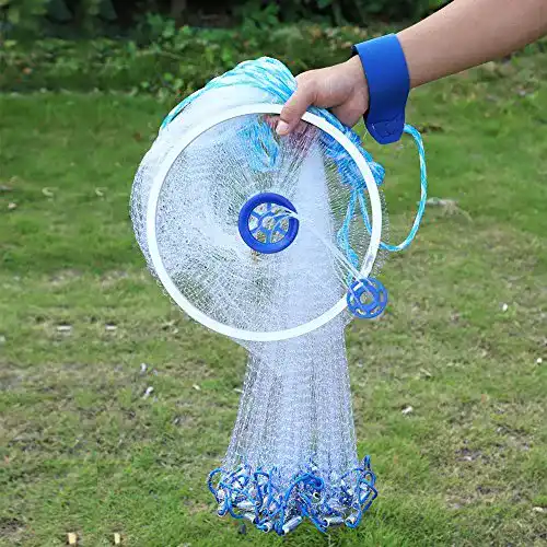 Wurfnetz Zoternen Angelnetz, 2,4 m / 3,6 m / 4,8 m, Nylon, Fischnetz